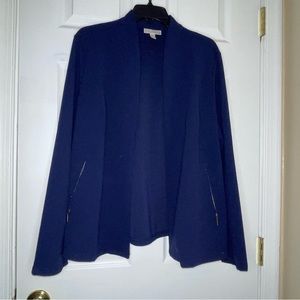Dana Buchman Open Front Blazer with Zip Pockets 💙